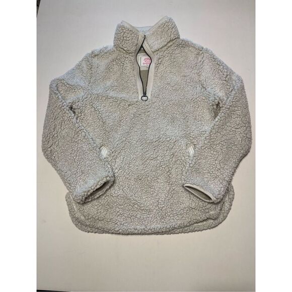 SUPER COZY Sherpa Pullover Womens Size Medium Cream Warm Ships Fast Outerwear A3 - Picture 1 of 6